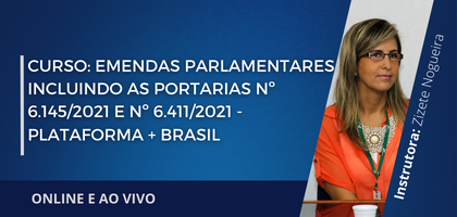 Curso: Emendas Parlamentares – Plataforma de interação simultânea entre o professor e a turma.